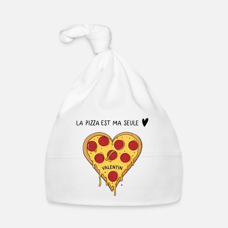 Coeur pizza Valentins Bonnet bio Bébé