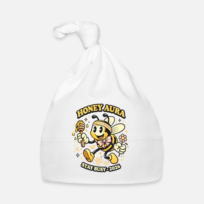 Honey Aura Bee 2026 Stay Busy Organic Baby Cap