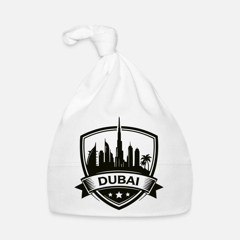 Dubai Skyline Shield Baby Bio-Mütze