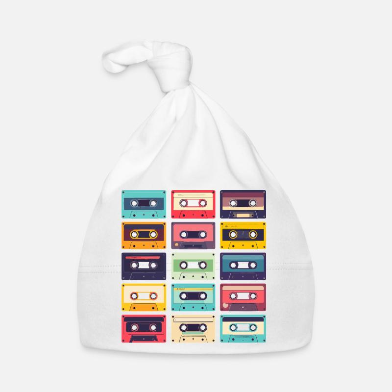 Kassetten Pop Art Muster Baby Bio-Mütze