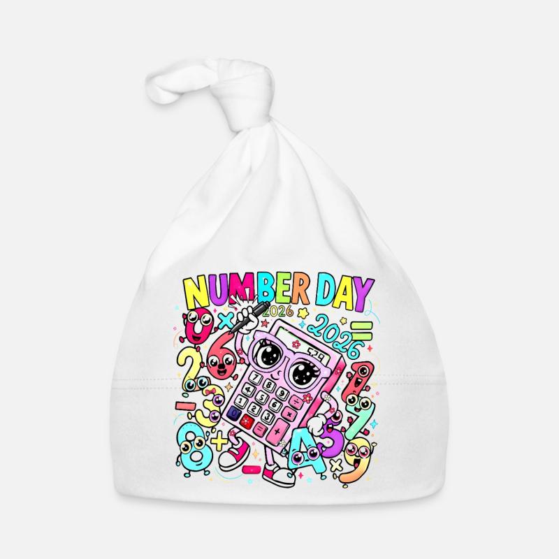 Nummer Tag 2026 Kaleido Rechner Baby Bio-Mütze