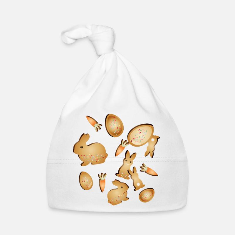 Motifs de biscuits de Pâques avec Bunny & Egg Bonnet bio Bébé