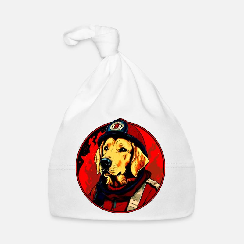 Fire Brigade Dog Organic Baby Cap