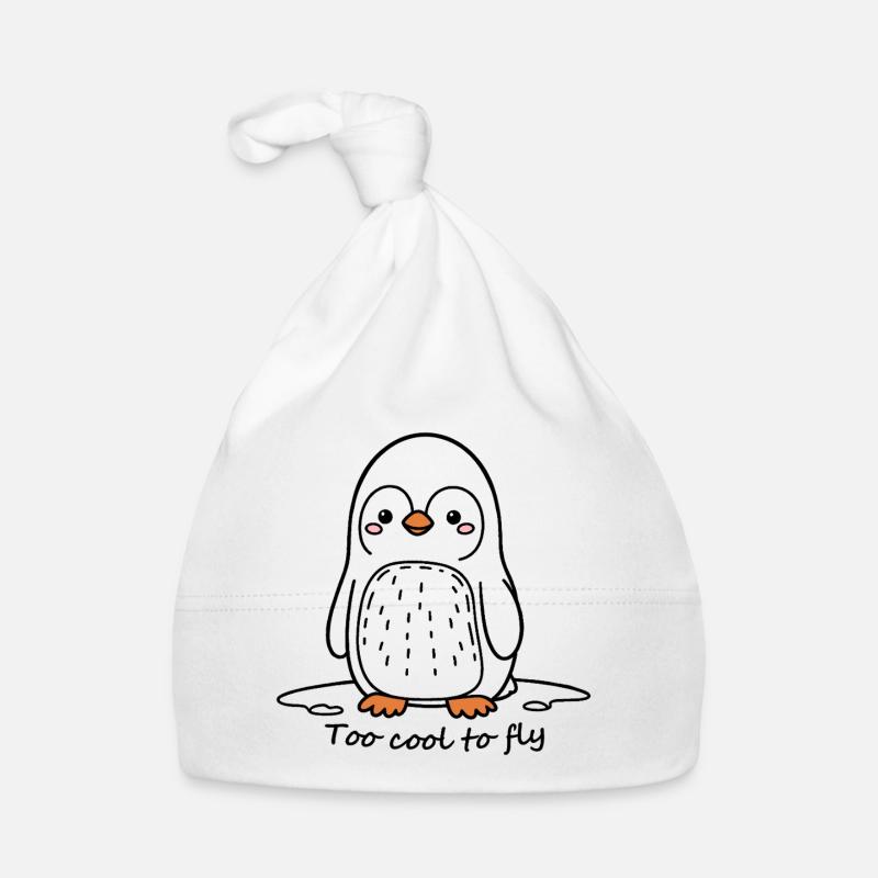 Pinguin mit rosa Wangen Baby Bio-Mütze