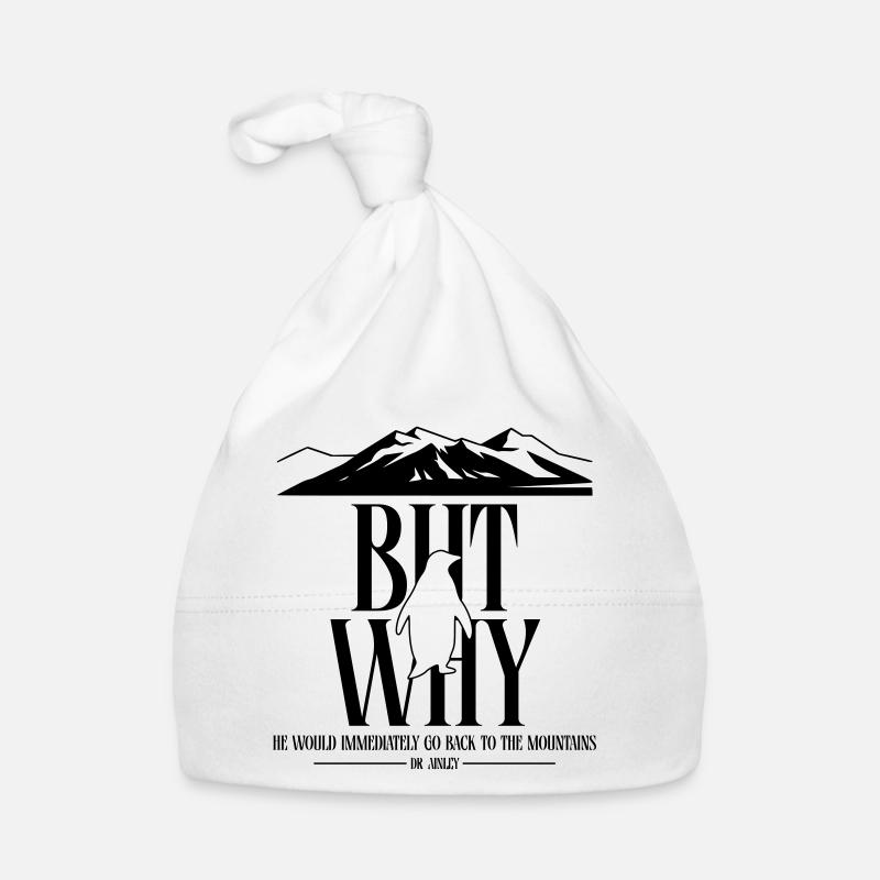 But Why Penguin Meme Minimalist Art Baby Bio-Mütze