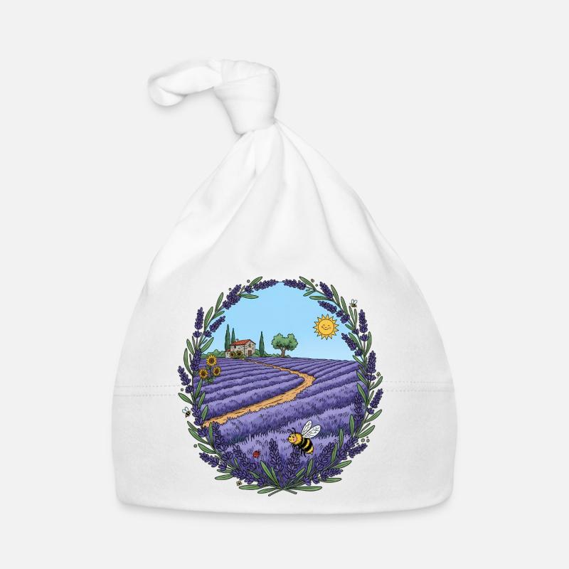 Sentier de lavande au soleil Bonnet bio Bébé