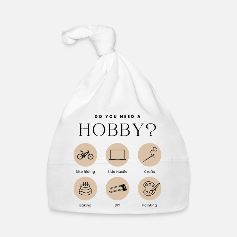 Hobby-Modus an - Baby Bio-Mütze - Weiß