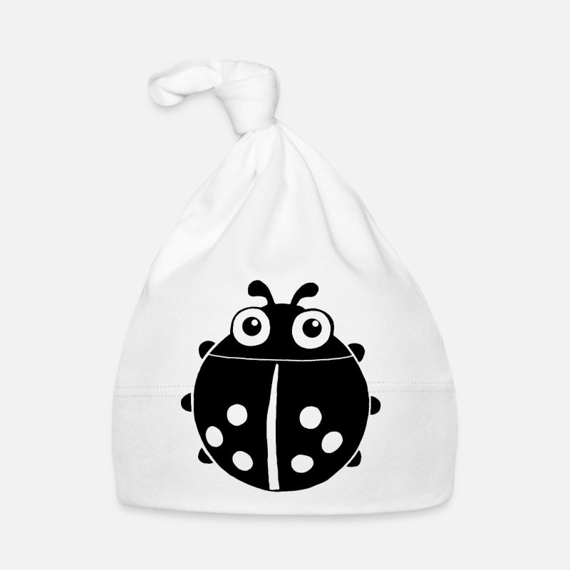 Schwarze Marienkäfer Baby Bio-Mütze