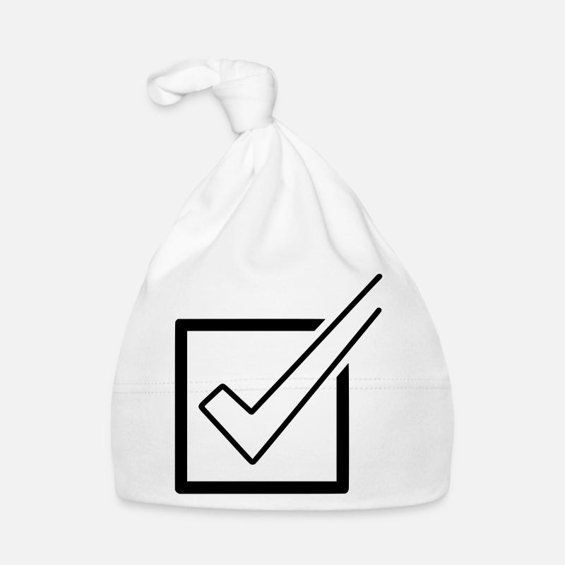 Liste de contrôle Boîte à cocher terminée Bonnet bio Bébé