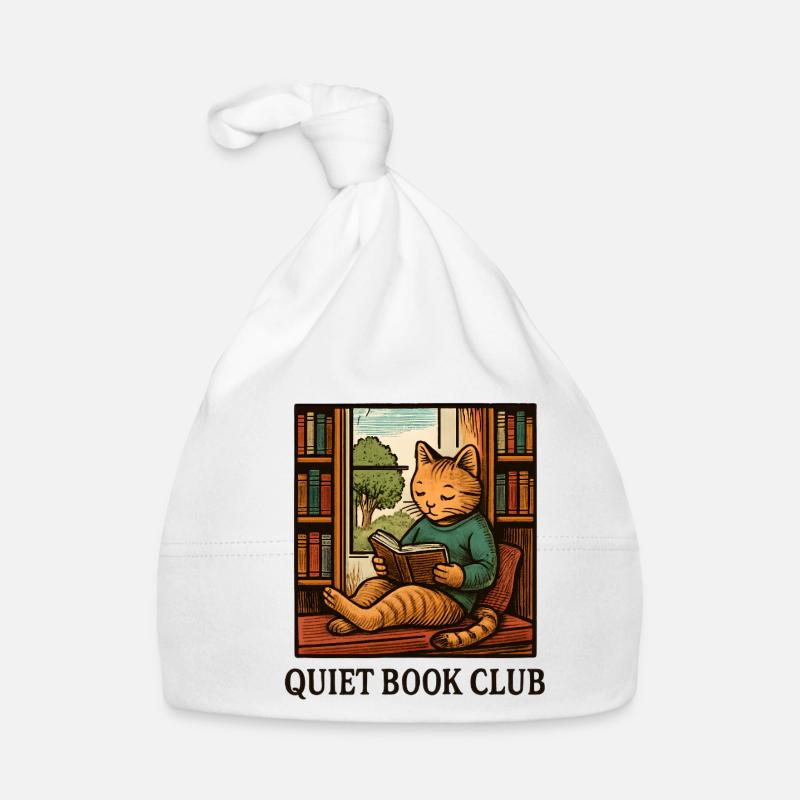 Chat du club de lecture silencieux Bonnet bio Bébé
