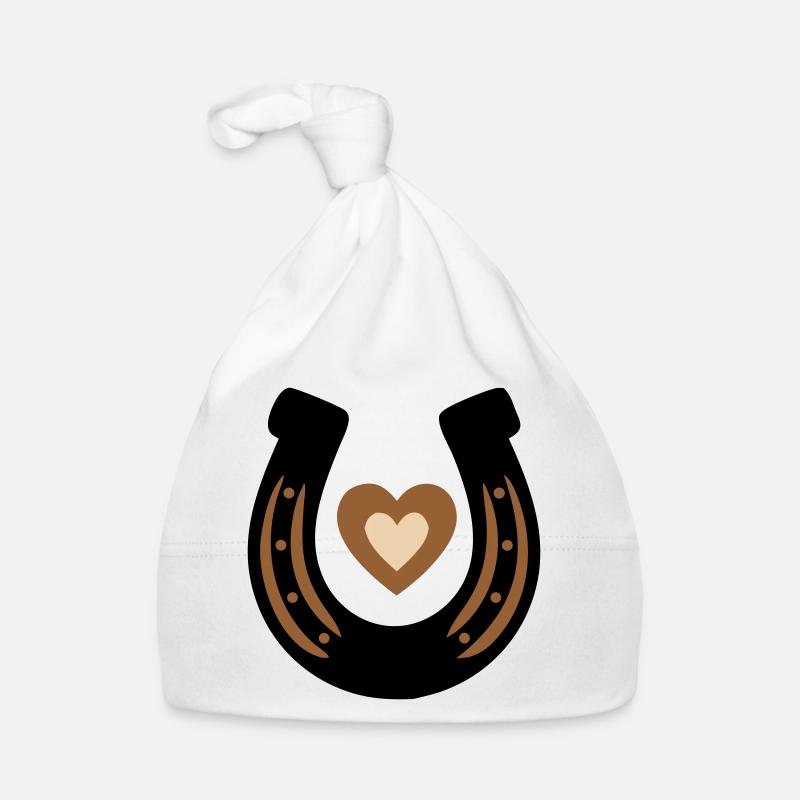 Horseshoe Heart Equestrian Luck Organic Baby Cap