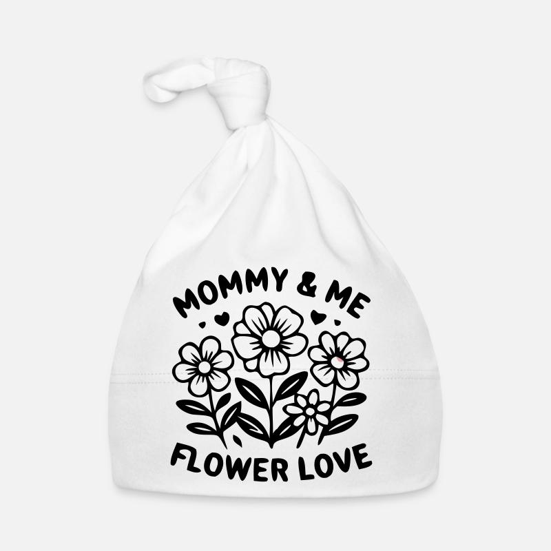 Mommy and Me Blumen Partnerlook Baby Bio-Mütze