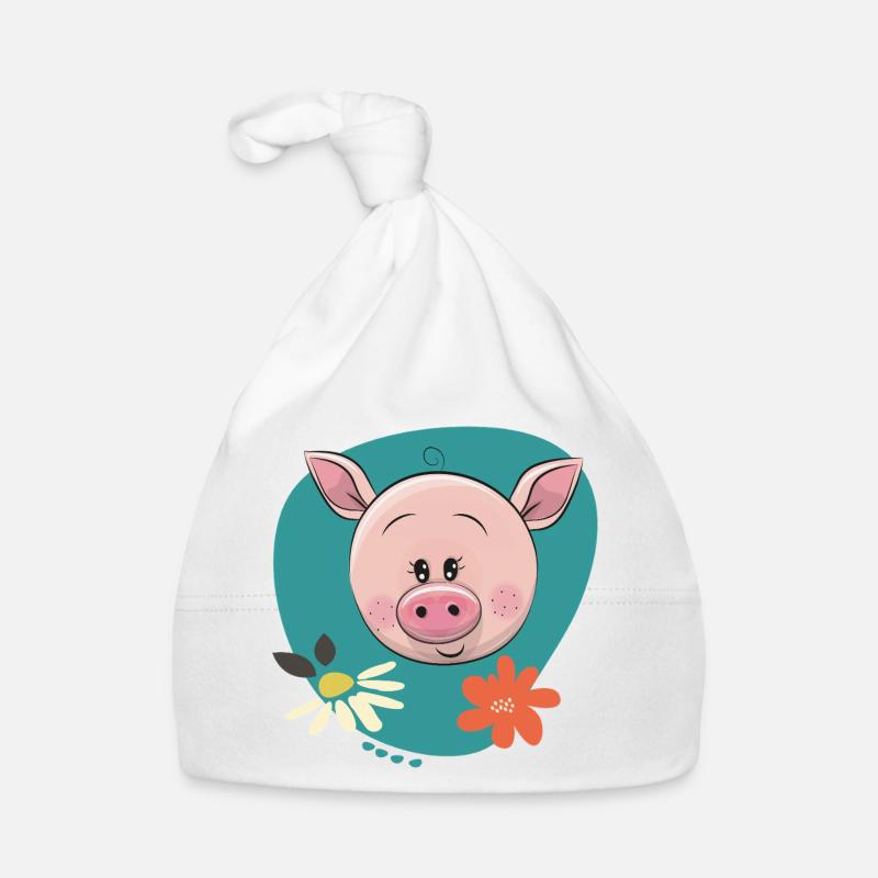 Süßes Schweinchen  Baby Bio-Mütze
