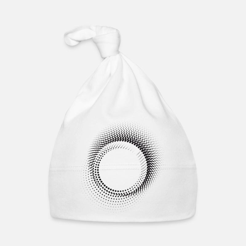 Halo Dot Ring Pattern Organic Baby Cap