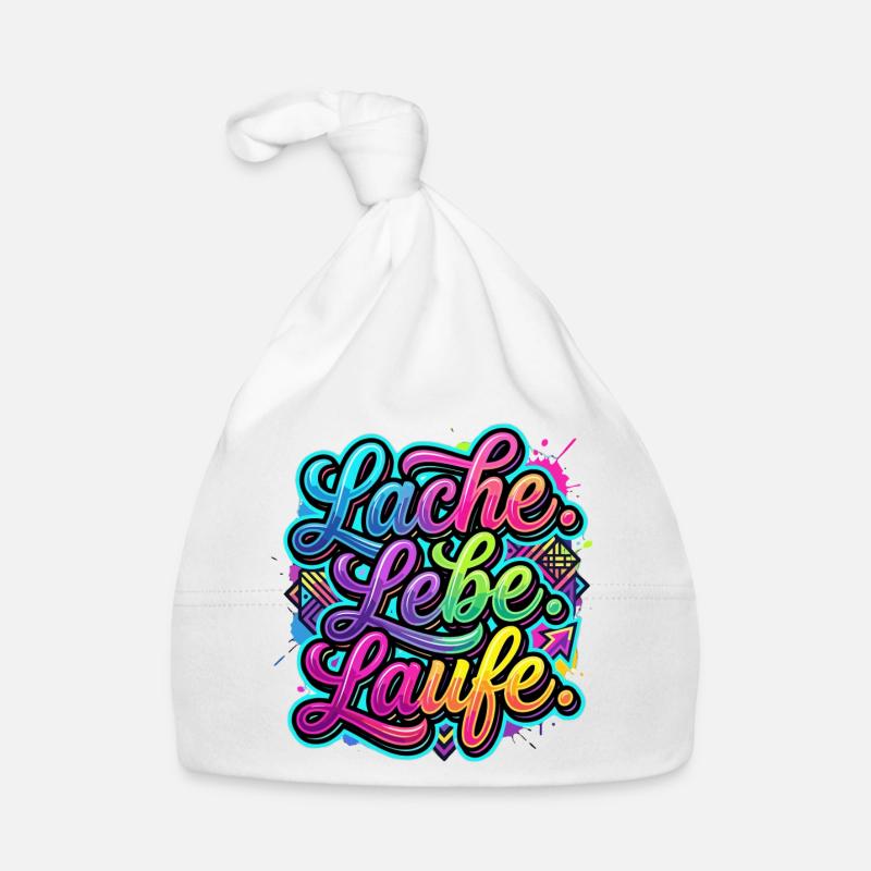 Lache Lebe Laufe Graffiti Baby Bio-Mütze