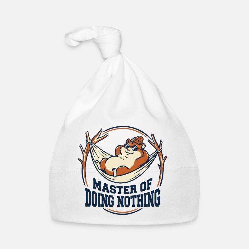 Master Of Doing Nothing Hamster Organic Baby Cap