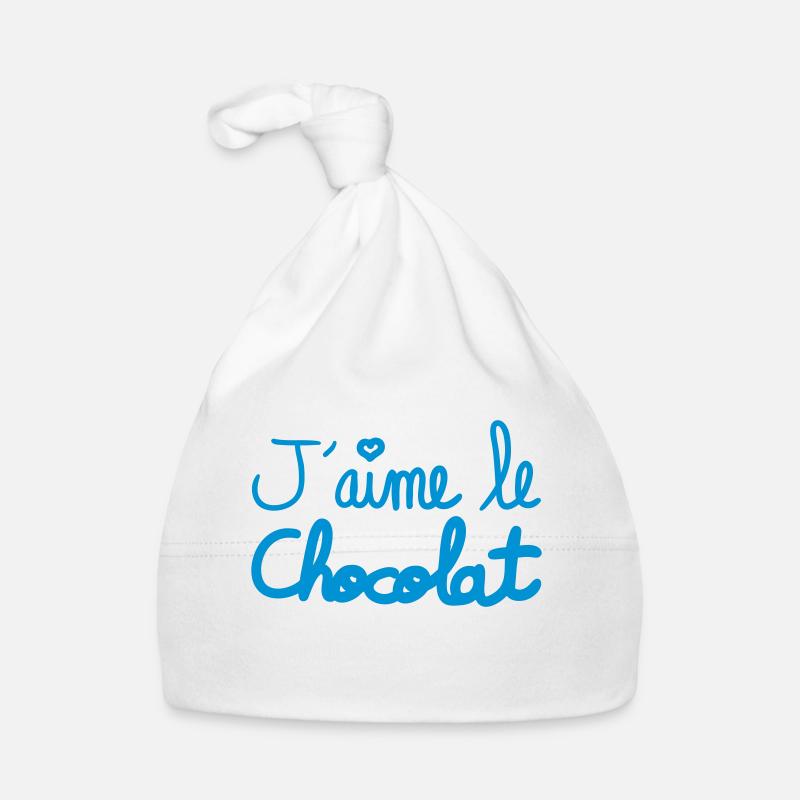 j'aime le chocolat - Bonnet bio Bébé - blanc