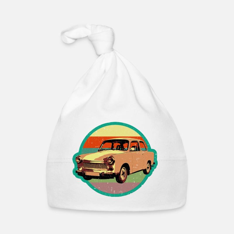 Cool Trabbi DDR retro design in used look Organic Baby Cap