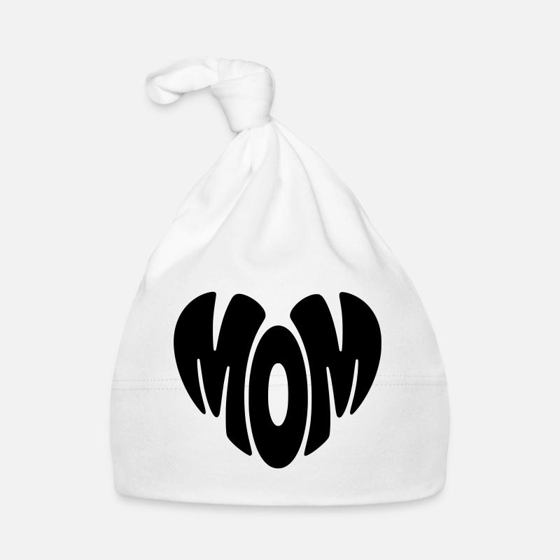 Mom Herz Form Mama Herzform Muttertag Geschenk Baby Bio-Mütze