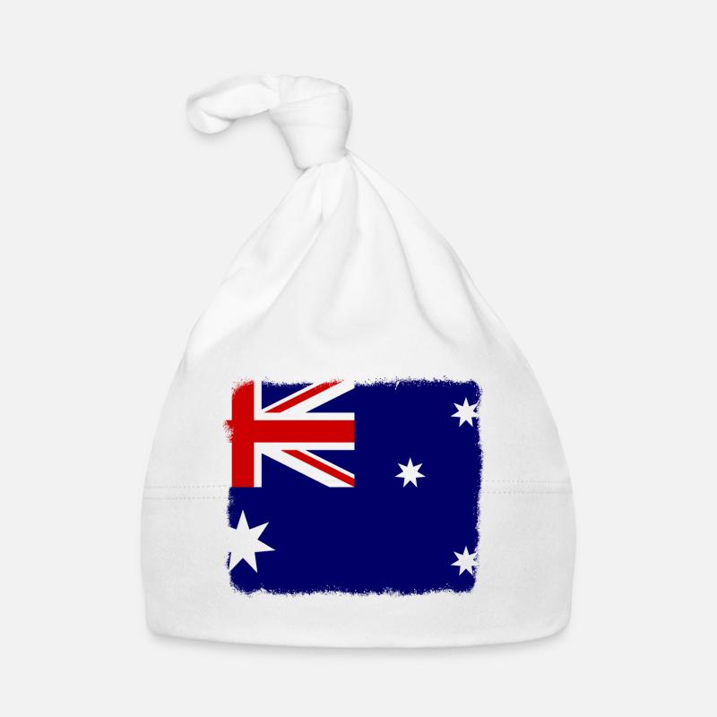 Drapeau australien sous drapeau australien Bonnet bio Bébé