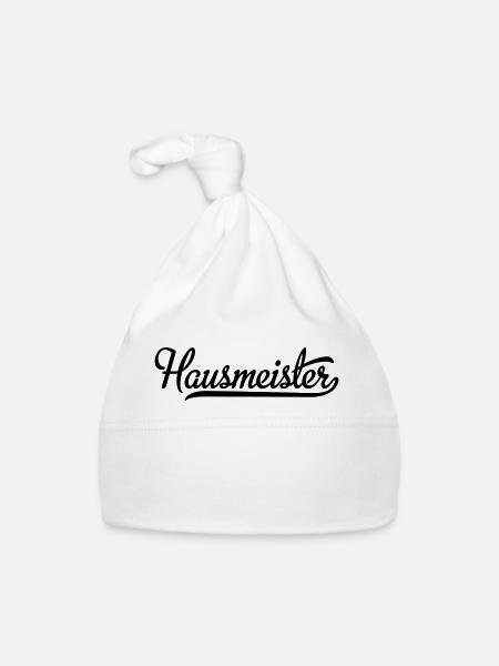 hausmeister - Baby Bio-Mütze - Weiß - Vorne