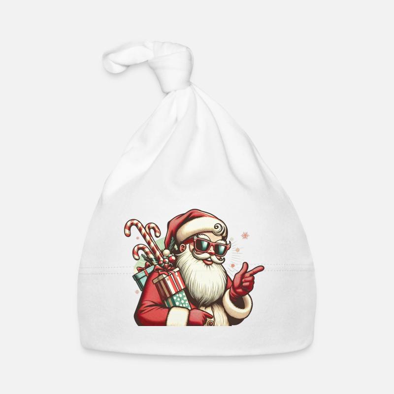 santa fun 2 Bonnet bio Bébé