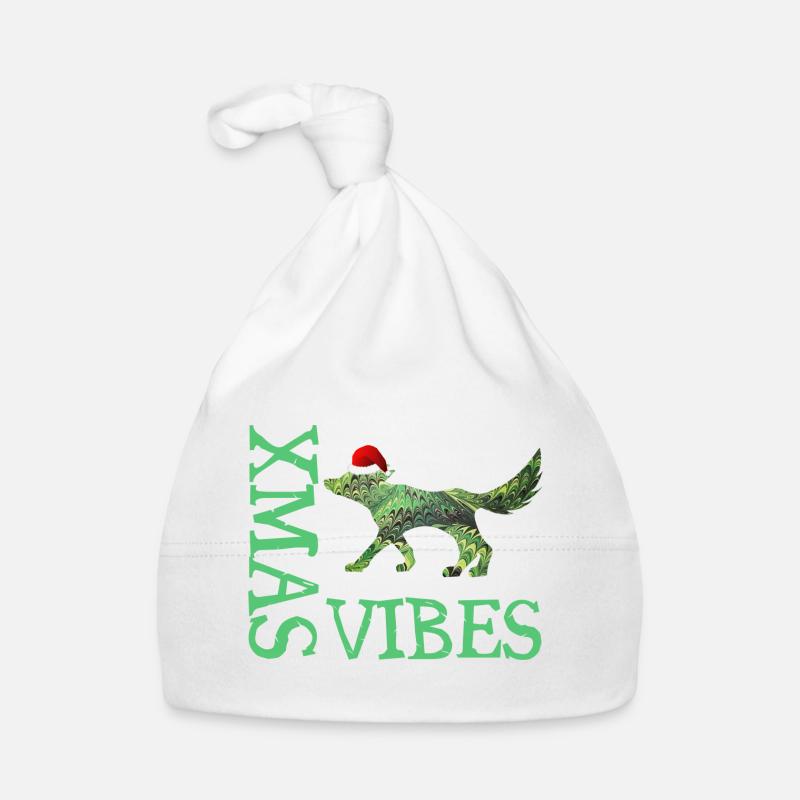 fuchs e 35 weihnachten xmas vibes Baby Bio-Mütze