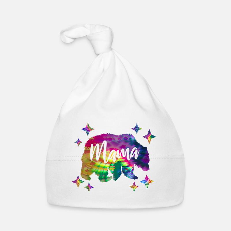 Mamabär Bärin Bunt Tie Dye Batik Baby Bio-Mütze