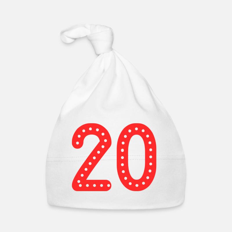 20. 20 ANS. 20e ANNIVERSAIRE. ANNIVERSAIRE 20 ANS. Bonnet bio Bébé