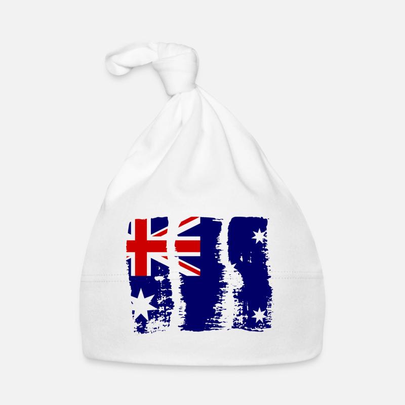 Drapeau de l’Australie sous le drapeau australien Bonnet bio Bébé