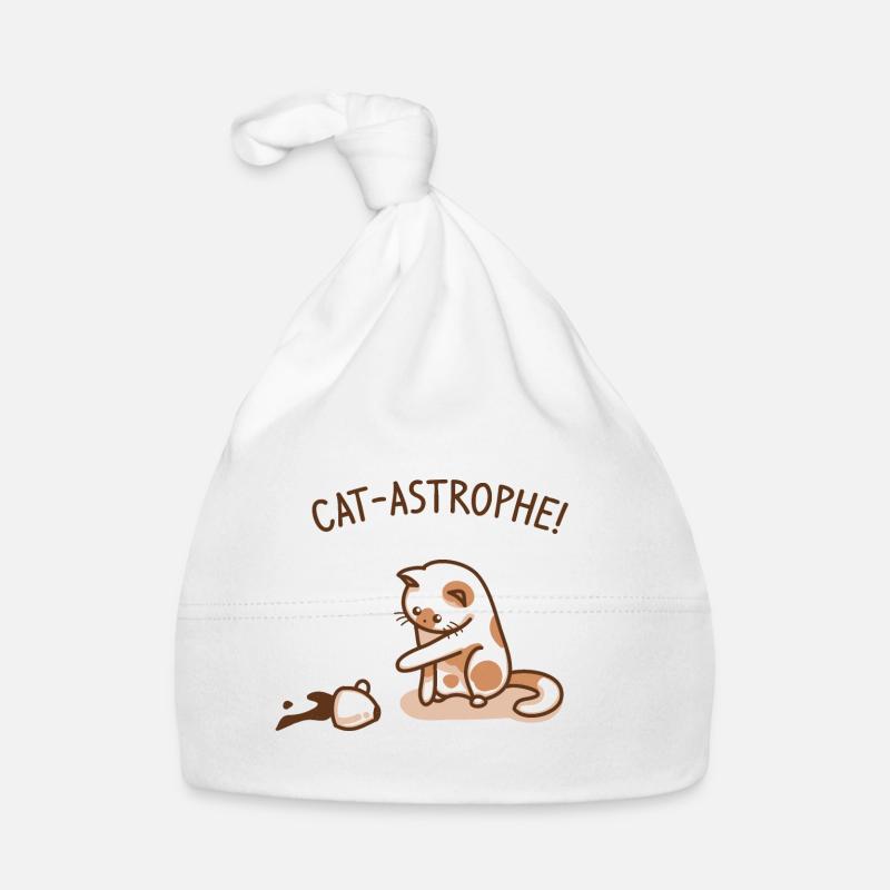 Cat disaster | Funny kitten Organic Baby Cap