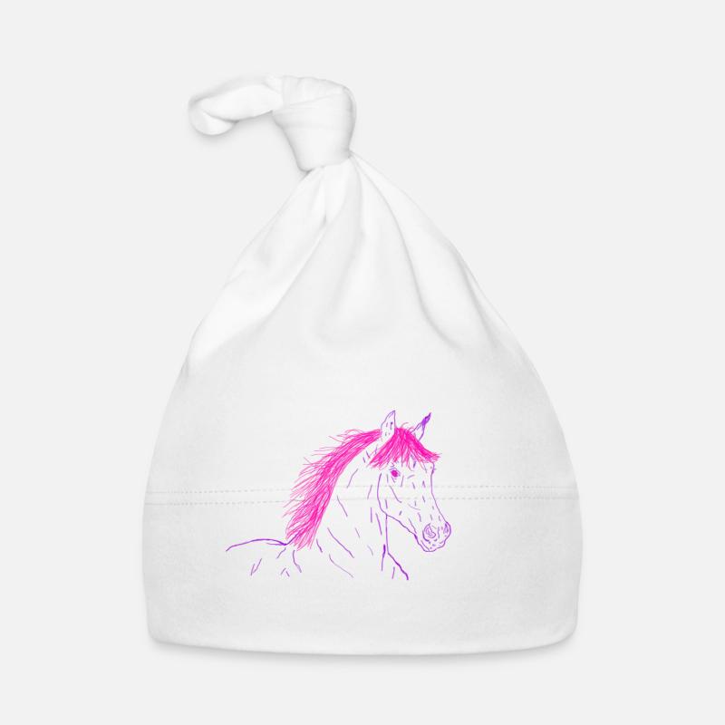 Pferd Pink Baby Bio-Mütze