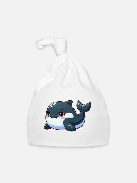 orque - Bonnet bio Bébé - blanc - Devant