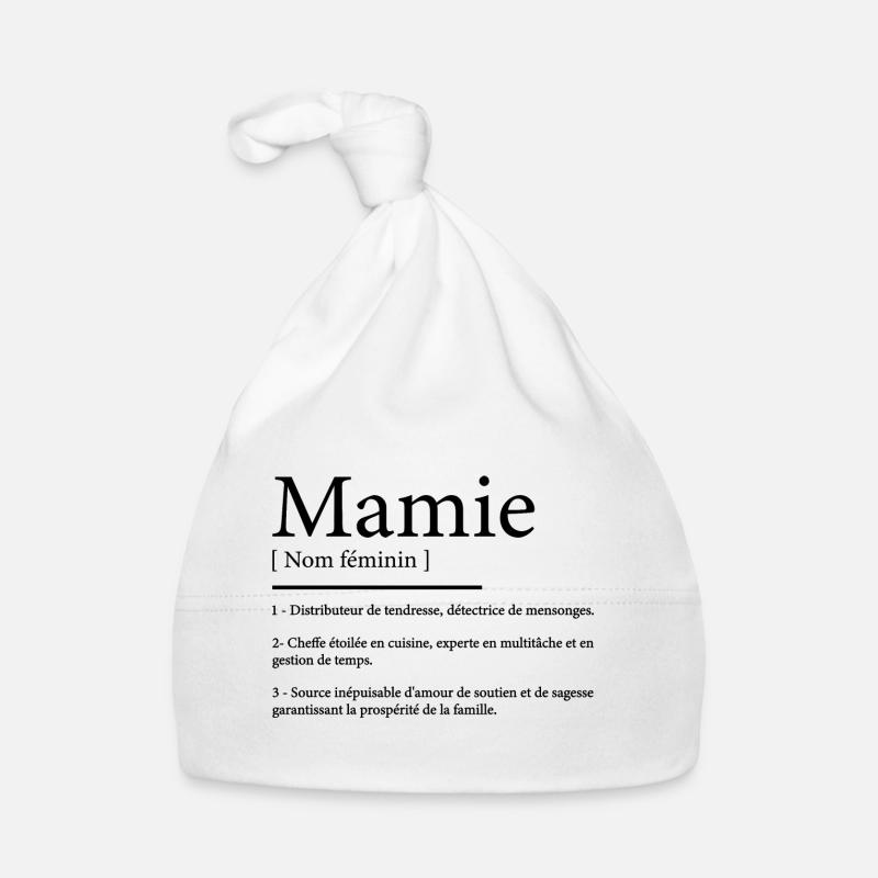 Mamie définition Bonnet bio Bébé