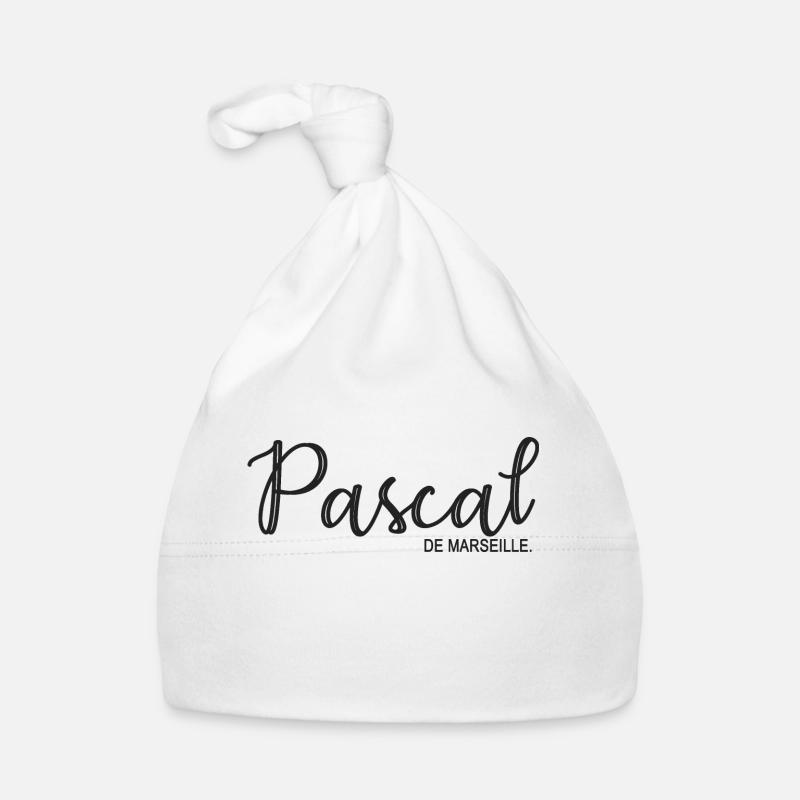 Pascal de Marseille Cadeau T shirt pascal - Bonnet bio Bébé - blanc