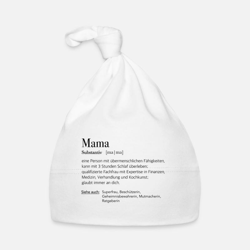 Mama Definition Baby Bio-Mütze