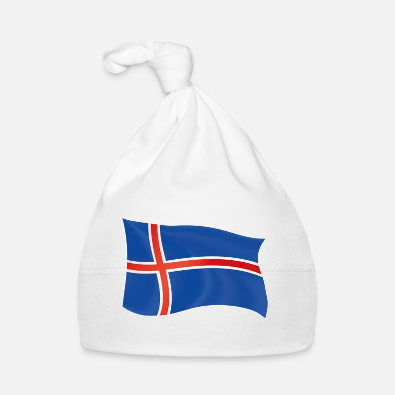 Islande drapeau patriote cadeau pays d'origine Bonnet bio Bébé