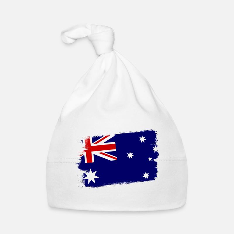 Drapeau de l’Australie sous le drapeau australien Bonnet bio Bébé