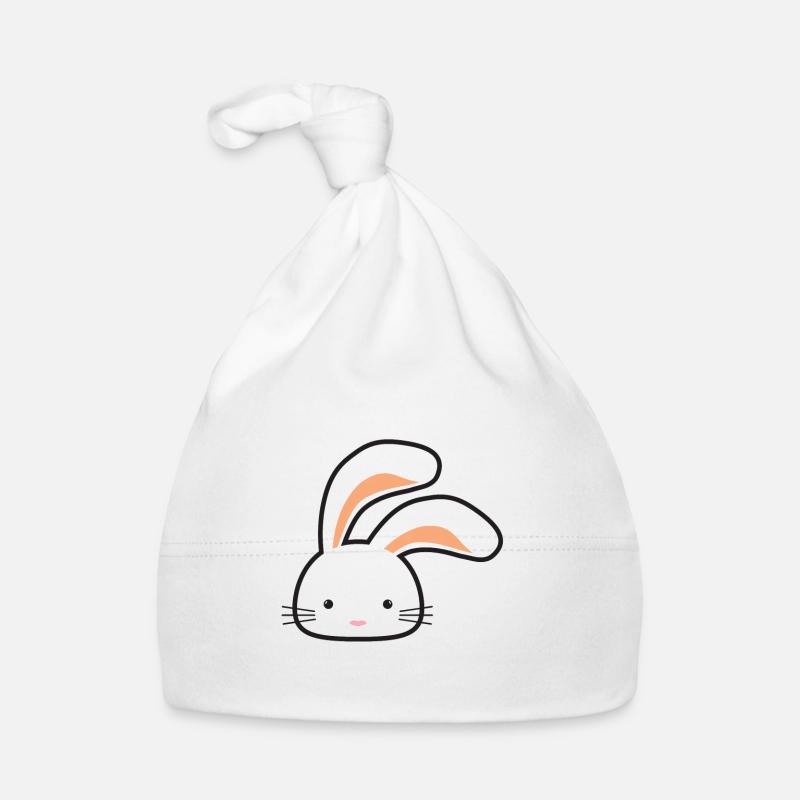 Cute rabbit with long ears Organic Baby Cap