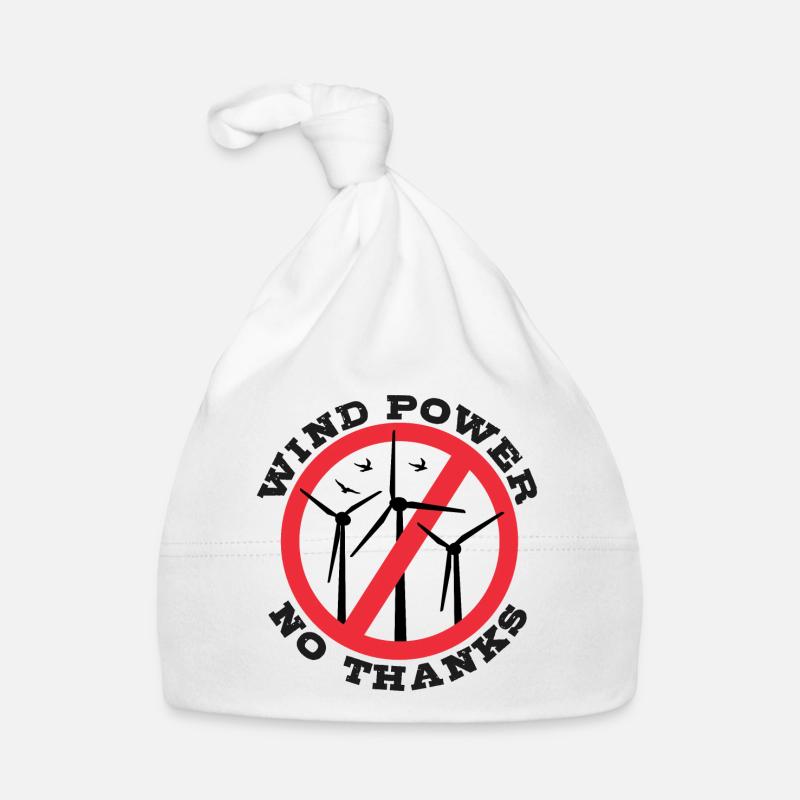 Énergie éolienne Non merci, non à l’énergie éolienne Bonnet bio Bébé