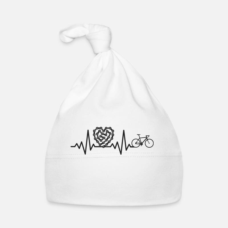 j aime le vélo tension rythm velo vélos velos - Bonnet bio Bébé - blanc