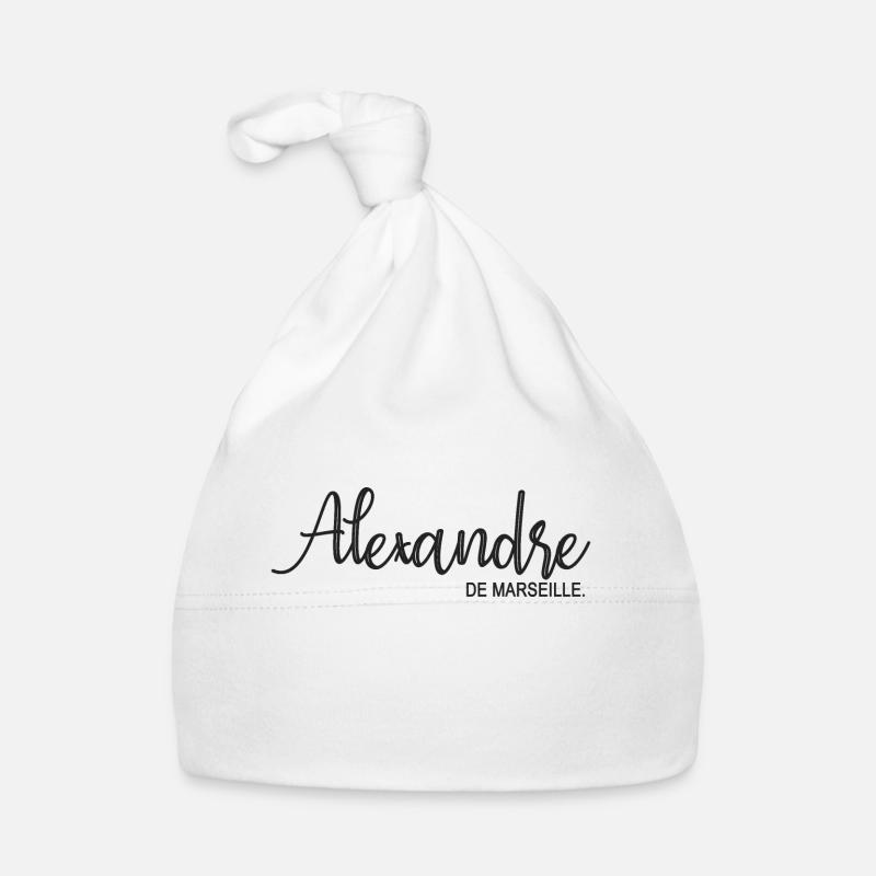 Alexandre de Marseille Cadeau T shirt alexandre - Bonnet bio Bébé - blanc
