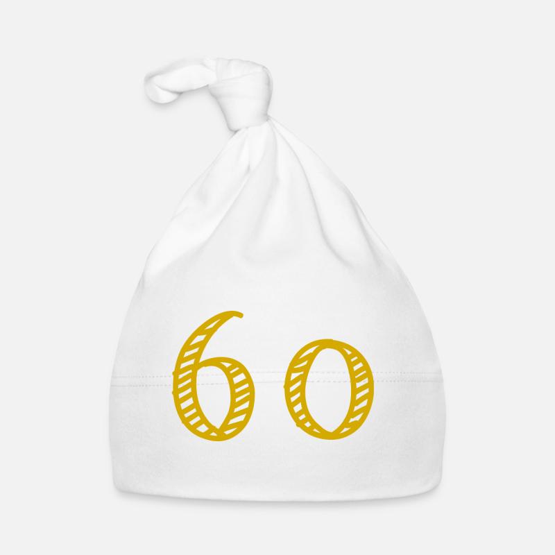 60. 60 ANS. 60e ANNIVERSAIRE. ANNIVERSAIRE 60 ANS. Bonnet bio Bébé