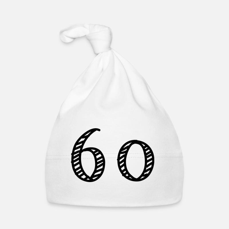 60. 60 ANS. 60e ANNIVERSAIRE. ANNIVERSAIRE 60 ANS. Bonnet bio Bébé