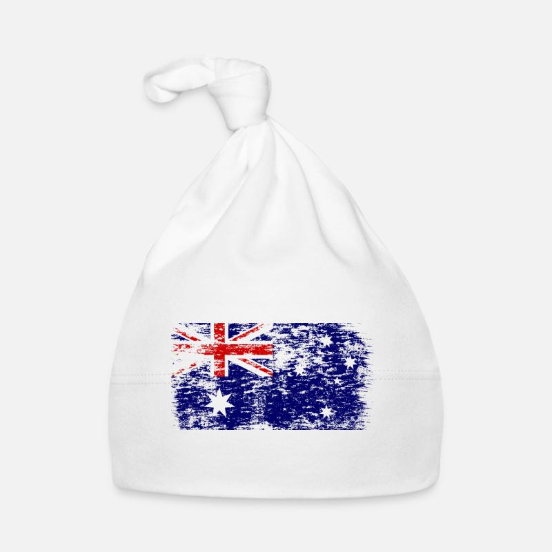 Drapeau australien sous drapeau australien Bonnet bio Bébé