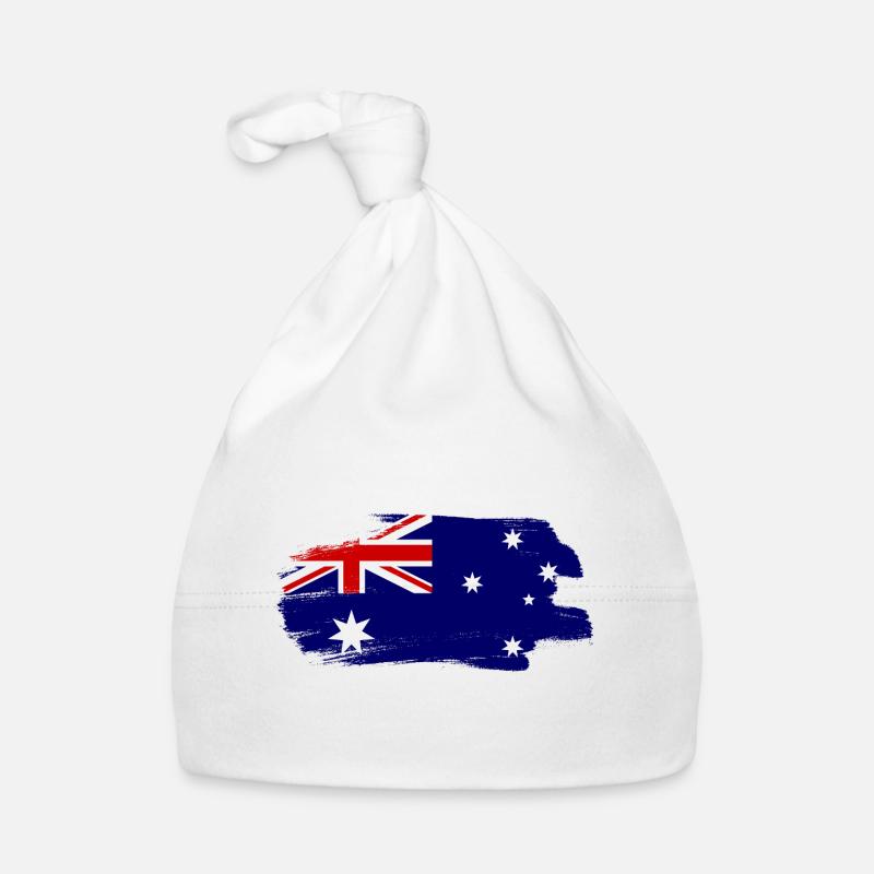 Drapeau de l’Australie sous le drapeau australien Bonnet bio Bébé
