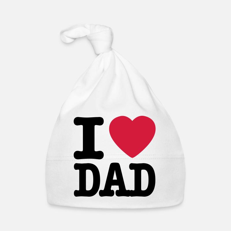 i love dad EN Organic Baby Cap