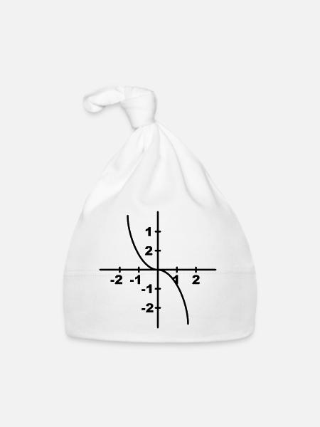 Math symbol - Kurvendiskussion - Organic Baby Cap - white