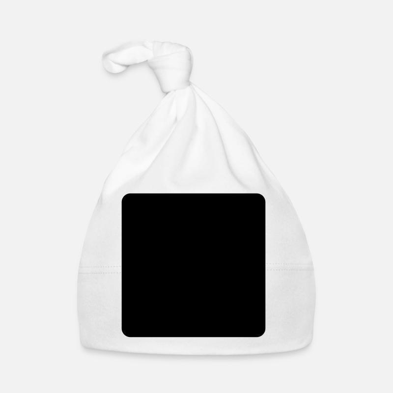 Mathematik Symbol - Schwarzes Quadrat - Baby Bio-Mütze - Weiß