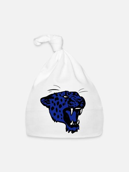 Brüllender Leopard von Cheerful Madness!! - Baby Bio-Mütze - Weiß - Vorne